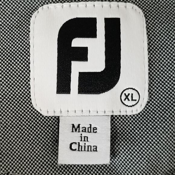 FootJoy Golf Polo Shirt XL Gray Stretch Bird Logo Performance Polyester Spandex - Picture 11 of 13